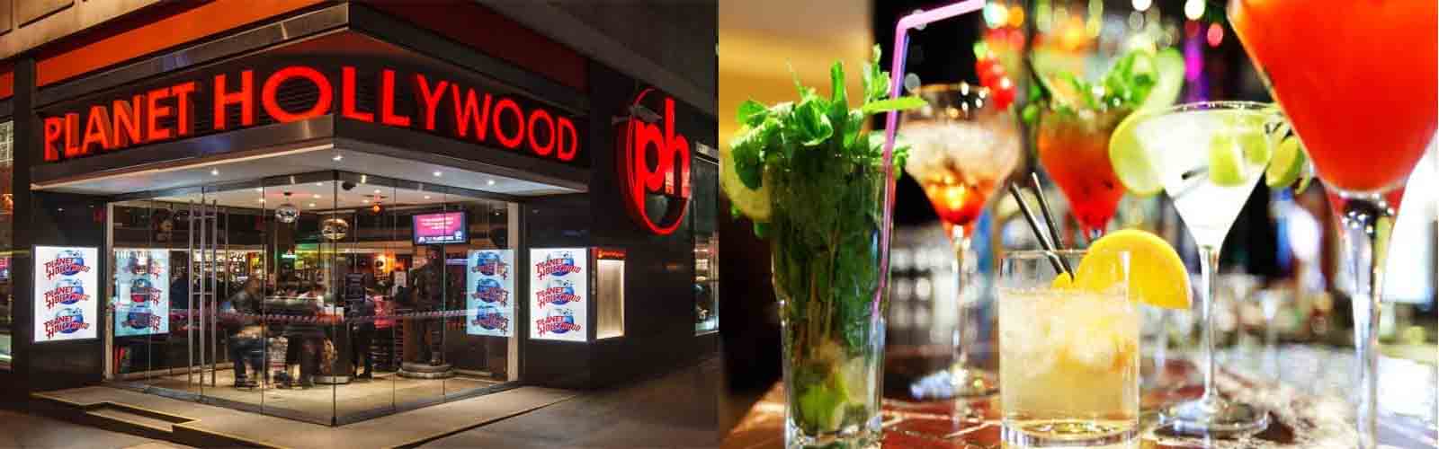 Get 2 for 1 drinks at Planet Hollywood bar with the London Nightlife Ticket